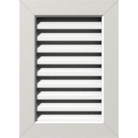 Ekena Millwork Vertical Gable Vent Functional, PVC Gable Vent w/ 1" x 4" Flat Trim Frame, 12"W x 26"H GVPVE12X2601FUN